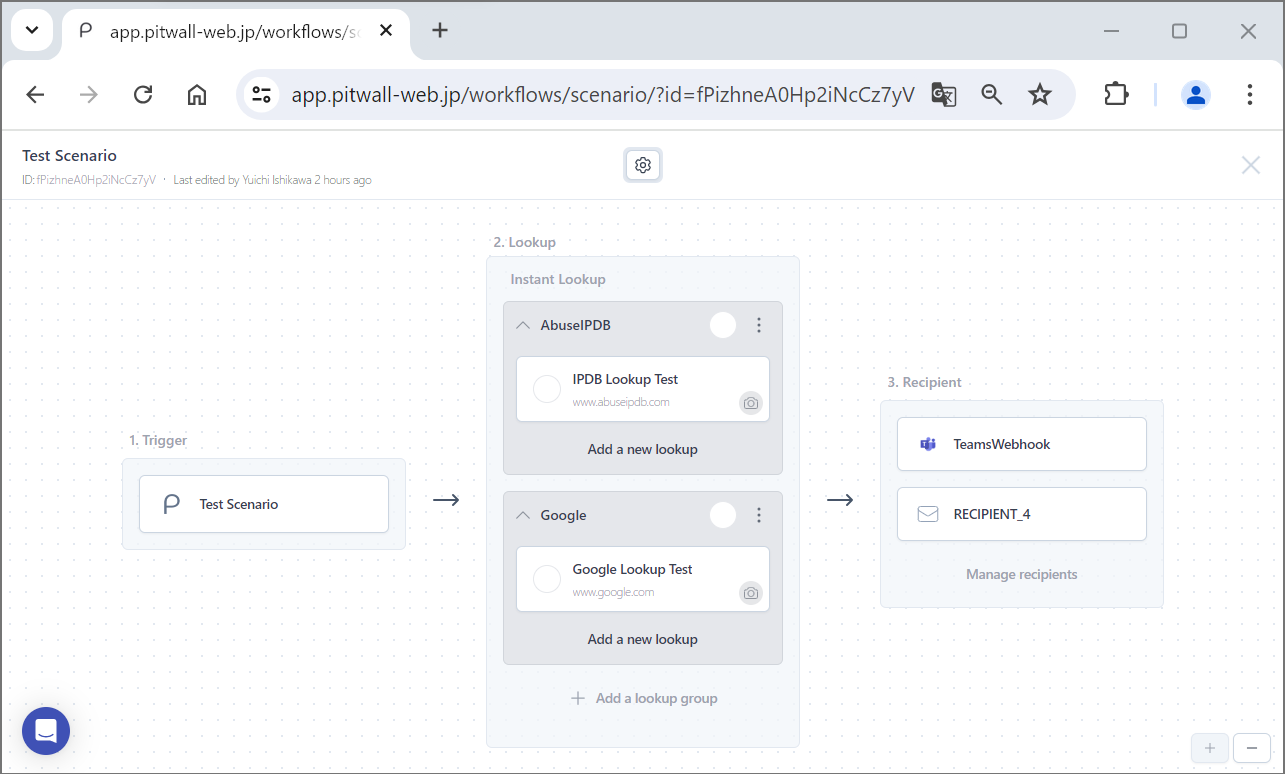 Scenario notification sample